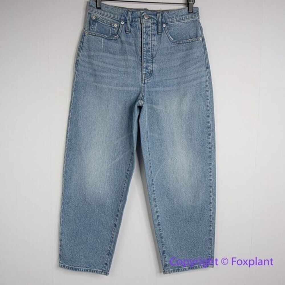 NEW Madewell Balloon Jeans in Hewes Wash, 28 - Picture 2 of 16